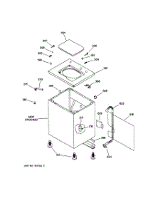 02 - Cabinet Parts parts for Ge Washer VLLR1020T0WO from AppliancePartsPros.com