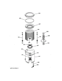 03 - Basket & Agitator parts for Ge Washer VLLR1020T0WO from AppliancePartsPros.com