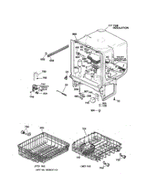02 - Body Parts parts for Ge Dishwasher HDA2000Z00AD from AppliancePartsPros.com