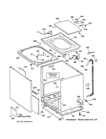 02 - Cabinet, Cover & Front Panel parts for Ge Washer VISR309JT6AA from AppliancePartsPros.com