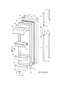02 - Fresh Food Door parts for Ge Refrigerator CSK28DRZDAA from AppliancePartsPros.com