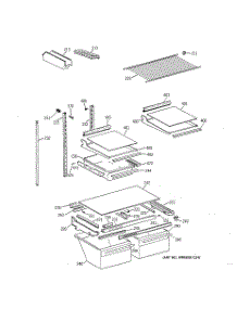 04 - Shelf Parts parts for Ge Refrigerator CTG25GAYFRWW from AppliancePartsPros.com