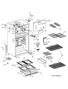02 - Cabinet parts for Ge Refrigerator CTX16FAZBAD from AppliancePartsPros.com