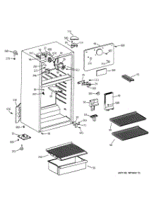 02 - Cabinet parts for Ge Refrigerator CTX14AYZBLAD from AppliancePartsPros.com