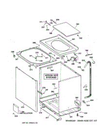 02 - Cabinet, Cover & Front Panel parts for Ge Washer YBXR2070V0WW from AppliancePartsPros.com