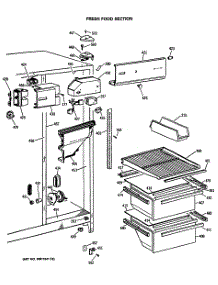 03 - Fresh Food Section parts for Ge Refrigerator CSX20EASBAD from AppliancePartsPros.com