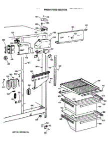 03 - Fresh Food Section parts for Ge Refrigerator CSX22BRSBAD from AppliancePartsPros.com
