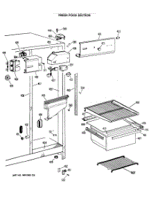 03 - Fresh Food Section parts for Ge Refrigerator CSX19LASAWH from AppliancePartsPros.com
