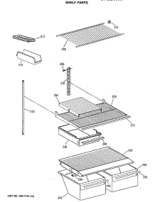 04 - Shelf Parts parts for Ge Refrigerator CTX18BASERWH from AppliancePartsPros.com