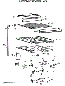 05 - Comparment Separator Parts parts for Ge Refrigerator CTX18BASERWH from AppliancePartsPros.com