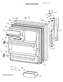02 - Fresh Food Door parts for Ge Refrigerator CTX18EASERAD from AppliancePartsPros.com