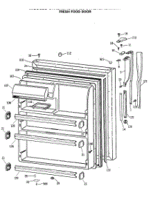 02 - Fresh Food Door parts for Ge Refrigerator CTX21BASNRWH from AppliancePartsPros.com