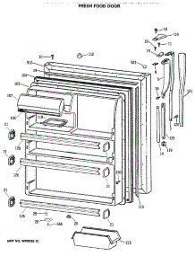 02 - Fresh Food Door parts for Ge Refrigerator CTX21EASNRAD from AppliancePartsPros.com