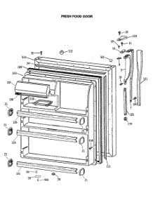 02 - Fresh Food Door parts for Ge Refrigerator CTE21GASRRWH from AppliancePartsPros.com