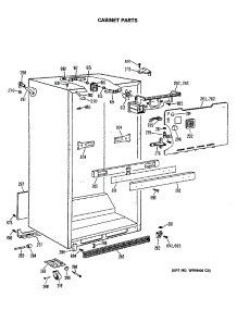 03 - Cabinet Parts parts for Ge Refrigerator CTE21GASRRWH from AppliancePartsPros.com