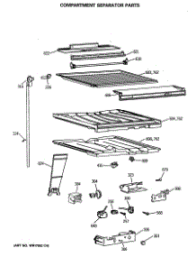 05 - Compartment Separator Parts parts for Ge Refrigerator CTE21GASRRWH from AppliancePartsPros.com