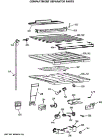 05 - Compartment Separator Parts parts for Ge Refrigerator CTE18GASSRWH from AppliancePartsPros.com