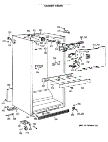 03 - Cabinet Parts parts for Ge Refrigerator CTE21GASTRWH from AppliancePartsPros.com
