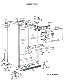 03 - Cabinet Parts parts for Ge Refrigerator CTE24GASLRWH from AppliancePartsPros.com