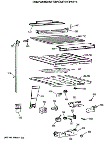 05 - Compartment Separator Parts parts for Ge Refrigerator CTE24GASLRWH from AppliancePartsPros.com