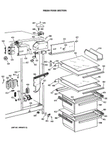 03 - Fresh Food Section parts for Ge Refrigerator CSX22GRSBAD from AppliancePartsPros.com
