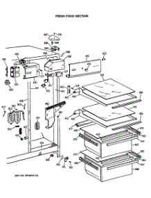 03 - Fresh Food Section parts for Ge Refrigerator CSX22KWSBAD from AppliancePartsPros.com