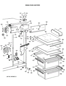 03 - Fresh Food Section parts for Ge Refrigerator CSH22GRTAAA from AppliancePartsPros.com