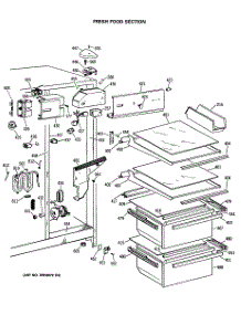 03 - Fresh Food Section parts for Ge Refrigerator CSH24GRTAAA from AppliancePartsPros.com