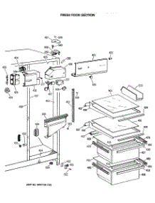 03 - Fresh Food Section parts for Ge Refrigerator CSX20KATAAD from AppliancePartsPros.com