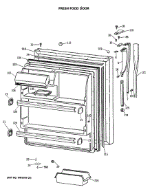 02 - Fresh Food Door parts for Ge Refrigerator CTH18EASMRAD from AppliancePartsPros.com