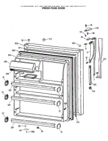 02 - Fresh Food Door parts for Ge Refrigerator CTH21GASRRAD from AppliancePartsPros.com