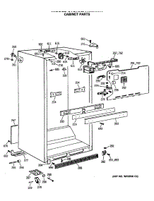 03 - Cabinet Parts parts for Ge Refrigerator CTE18GATMRWH from AppliancePartsPros.com