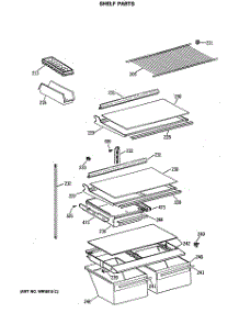 04 - Shelf Parts parts for Ge Refrigerator CTE18GATMRWH from AppliancePartsPros.com