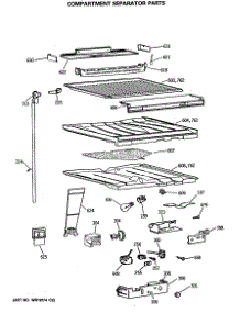 05 - Compartment Separator Parts parts for Ge Refrigerator CTE18GATMRWH from AppliancePartsPros.com