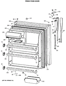 02 - Fresh Food Door parts for Ge Refrigerator CTE21GATMRWH from AppliancePartsPros.com