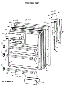 02 - Fresh Food Door parts for Ge Refrigerator CTE24GATHRWH from AppliancePartsPros.com
