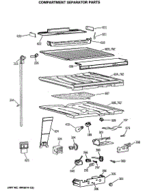 05 - Compartment Separator Parts parts for Ge Refrigerator CTE24GATHRWH from AppliancePartsPros.com