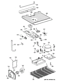 03 - Section3 parts for Ge Refrigerator CTE16CYTBRWH from AppliancePartsPros.com