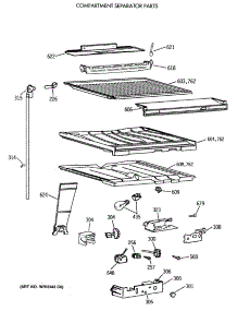 05 - Compartment Separator Parts parts for Ge Refrigerator CTX18BASWRAD from AppliancePartsPros.com