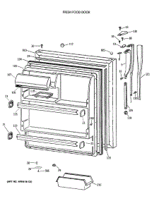 02 - Fresh Food Door parts for Ge Refrigerator CTH18EATNRAD from AppliancePartsPros.com