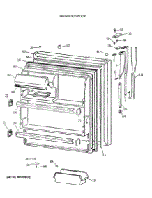 02 - Fresh Food Door parts for Ge Refrigerator CTT18GATERAD from AppliancePartsPros.com