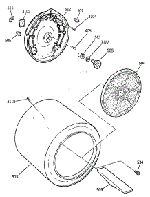 04 - Section4 parts for Ge Dryer DLB3900SBM from AppliancePartsPros.com