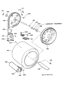 04 - Section4 parts for Ge Dryer DLL3980SBM from AppliancePartsPros.com