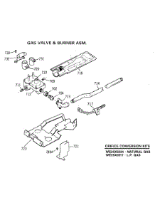 05 - Gas Valve & Burner Asm. parts for Ge Dryer DLL3980SBM from AppliancePartsPros.com
