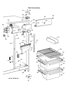 03 - Fresh Food Section parts for Ge Refrigerator CSX22BCXAWH from AppliancePartsPros.com