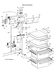 03 - Fresh Food Section parts for Ge Refrigerator CSX22KAXAAD from AppliancePartsPros.com