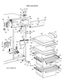 03 - Fresh Food Section parts for Ge Refrigerator CSX22GRXAAA from AppliancePartsPros.com