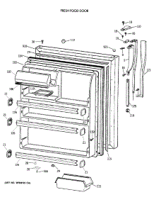 02 - Fresh Food Door parts for Ge Refrigerator CTT21GAXBRAA from AppliancePartsPros.com