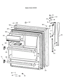 02 - Fresh Food Door parts for Ge Refrigerator CTX18CAXCLAD from AppliancePartsPros.com