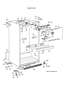 03 - Cabinet Parts parts for Ge Refrigerator CTX18BAXERAD from AppliancePartsPros.com